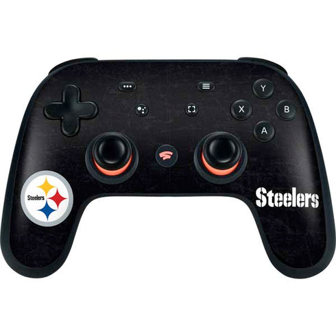 NFL Pittsburgh Steelers Distressed Google Stadia Controller Skin